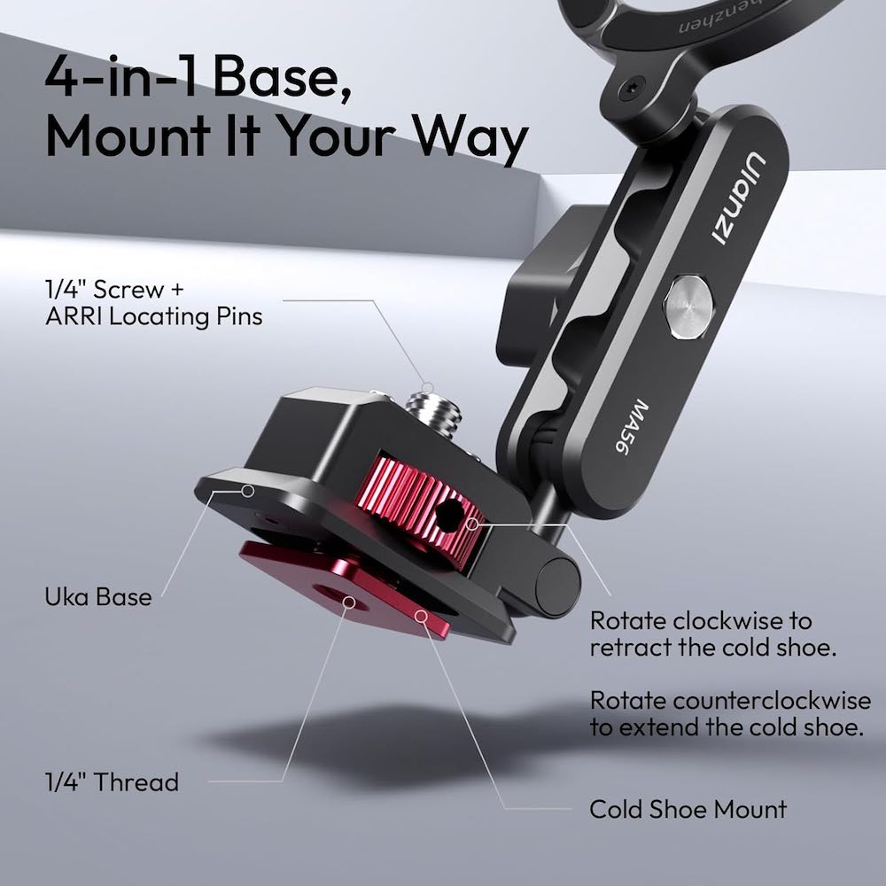 Ulanzi MA56 MagLock Magnetic Phone Holder Hot Shoe Camera Mount