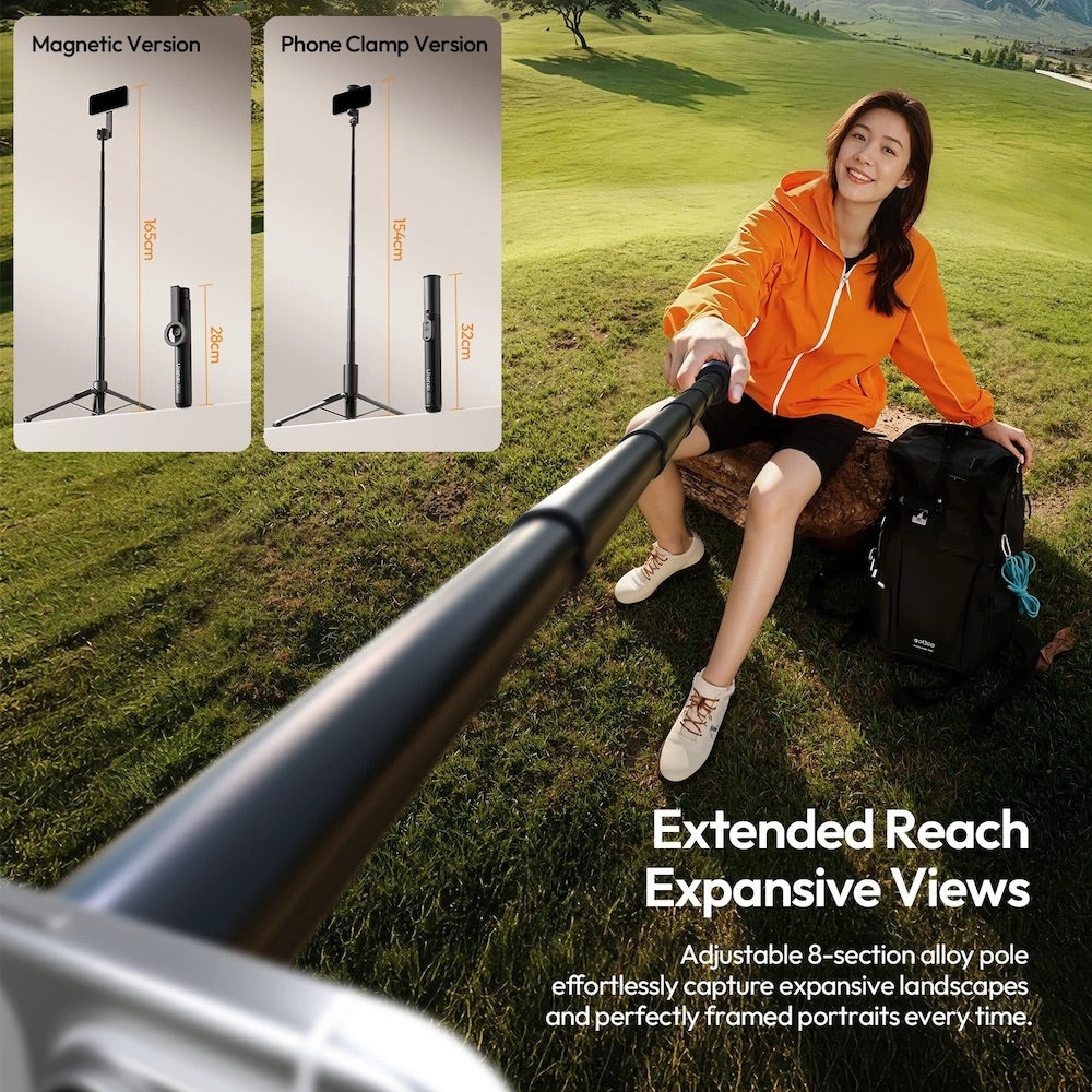 Ulanzi SK27 165cm Magnetic Phone Holder Tripod Selfie Stick