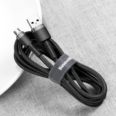 Baseus CAMKLF-BG1 Cafule 2.4A Micro USB Cable 1M (Gray+Black)