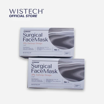 Wistech UVMASK 3-Ply Surgical Mask 50pcs/box (White)