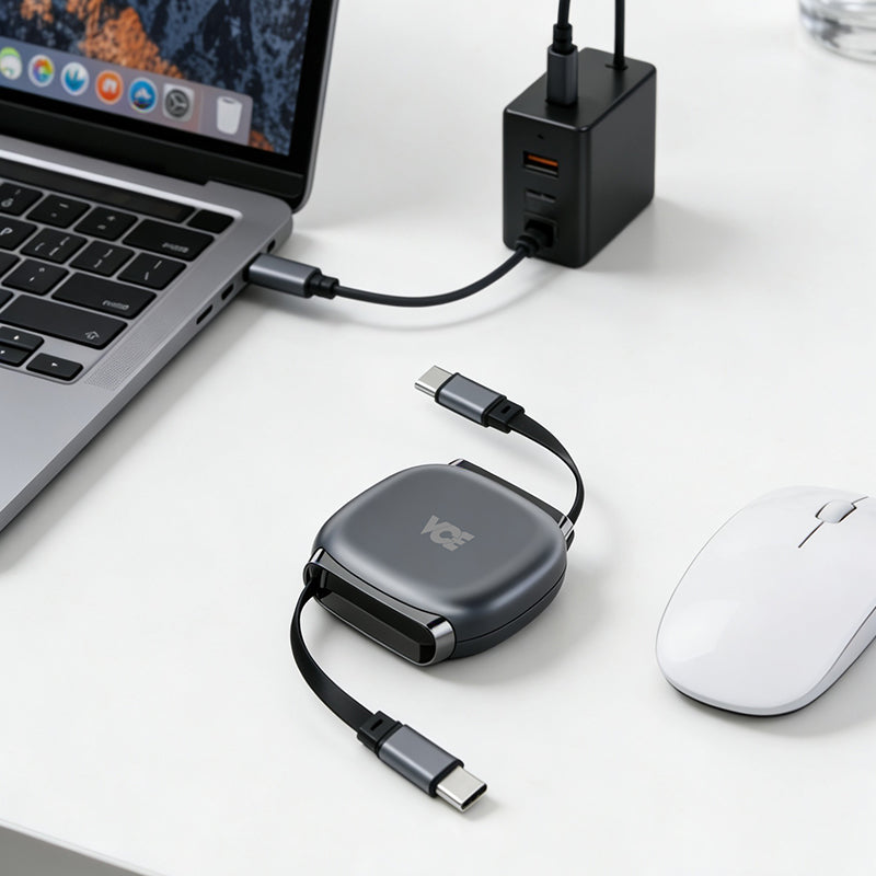 VCE VE-TC19 PD240W Retractable USB-C to USB-C Cable