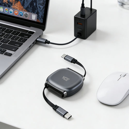 VCE VE-TC19 PD240W Retractable USB-C to USB-C Cable