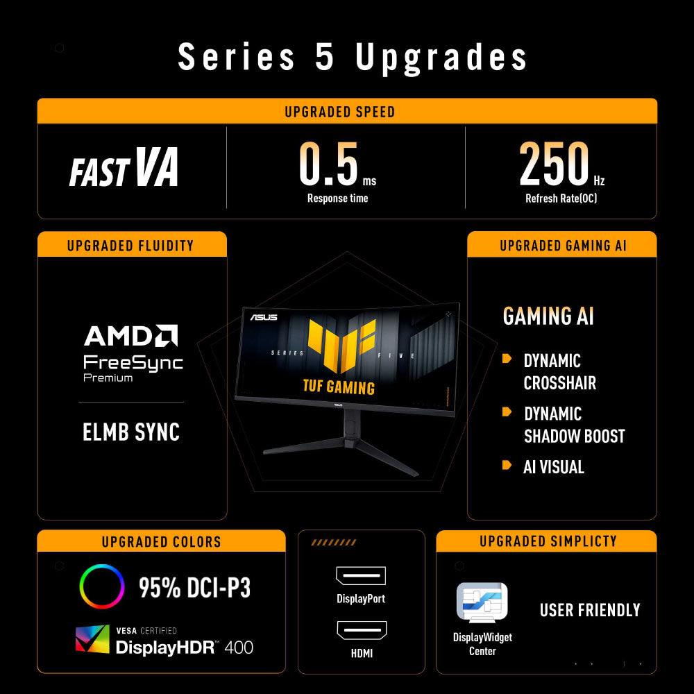 Asus TUF Gaming VG34WQML5A - 34 WQHD 250Hz (OC) Curved Gaming Monitor