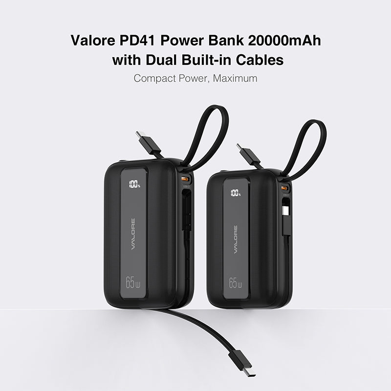 Valore PD65W 20000mAh Power Bank CCC Certified (PD41) - Black
