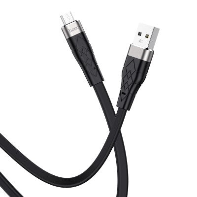 HOCO X53 Angel Silicone Micro Charging Cable (Black)