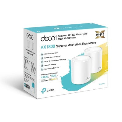 TP-Link Deco X20 AX1800 Whole Home Mesh Wi-Fi System (2-Pack