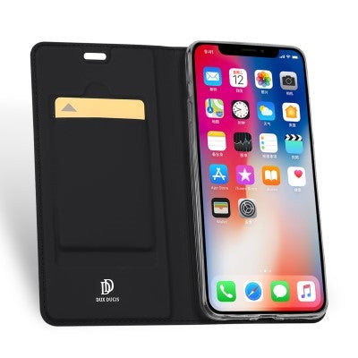 Dux Ducis Leather Case For iPhone XS Black