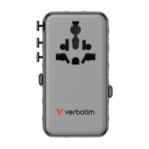 Verbatim VM30186 Charge N Travel 70W Universal Travel Adapter with 2C Cable