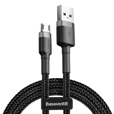 Baseus CAMKLF-BG1 Cafule 2.4A Micro USB Cable 1M (Gray+Black)