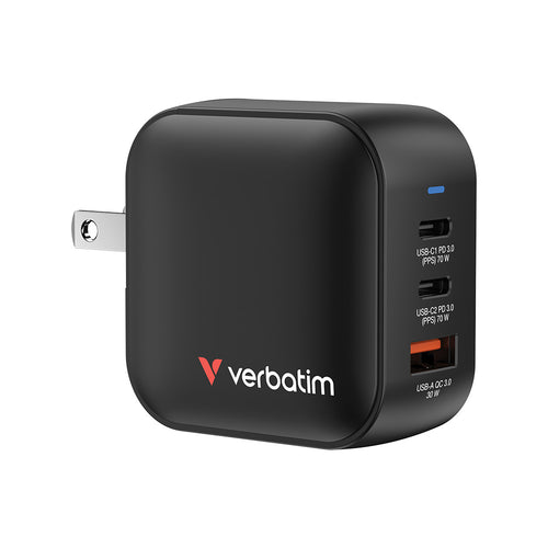 Verbatim VM32229 3-Port 70W Mini GaN Charger