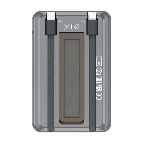 Verbatim VM32251 Charge N Go 5000mAh Magnetic Wireless Powerbank 2C with Stand - Grey