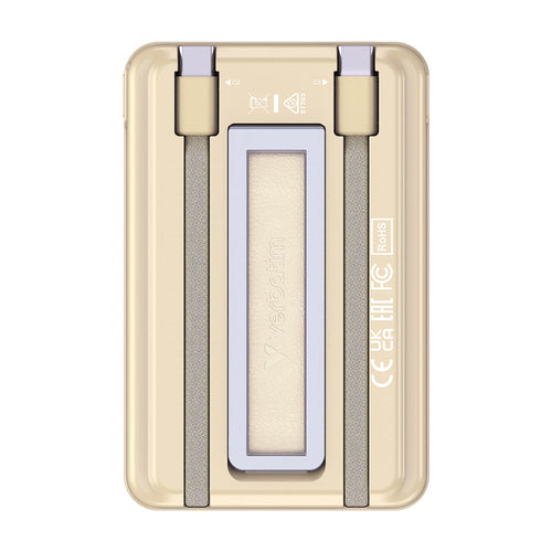 Verbatim VM32253 Charge N Go 5000mAh Magnetic Wireless Powerbank 2C with Stand - Gold