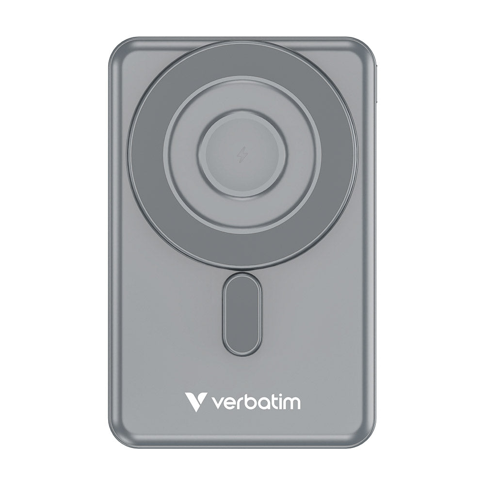 Verbatim VM32254 Charge N Go 10000mAh Magnetic Wireless Powerbank 2C with Stand - Grey