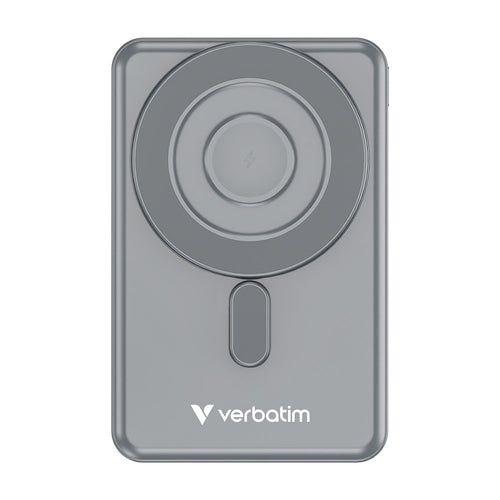 Verbatim VM32254 Charge N Go 10000mAh Magnetic Wireless Powerbank 2C with Stand - Grey