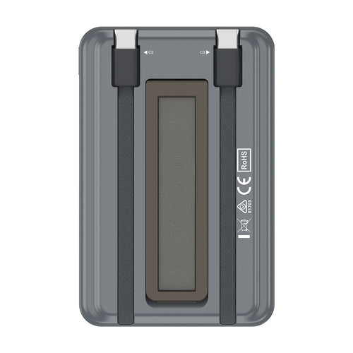 Verbatim VM32254 Charge N Go 10000mAh Magnetic Wireless Powerbank 2C with Stand - Grey
