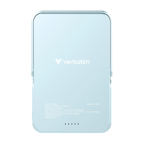 Verbatim VM32266 Charge N Go 10000mAh Wireless with Stand Powerbank - Blue
