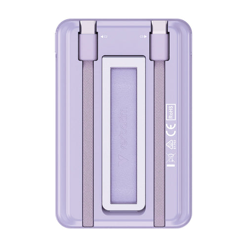 Verbatim VM32270 Charge N Go 10000mAh Magnetic Wireless Powerbank 2C with Stand - Purple