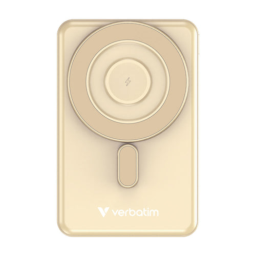 Verbatim VM32271 Charge N Go 10000mAh Magnetic Wireless Powerbank 2C with Stand - Gold