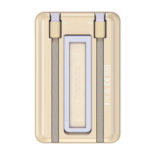 Verbatim VM32271 Charge N Go 10000mAh Magnetic Wireless Powerbank 2C with Stand - Gold