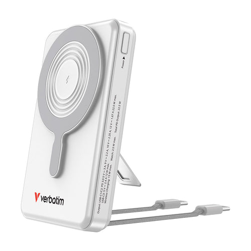 Verbatim VM32273 CCC 10kmAh Magnetic Wireless Powerbank - Silver