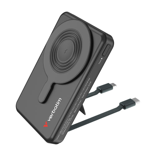Verbatim VM32280 CCC Powerbank Magnetic Wireless 10kmAh C+L Display - Black