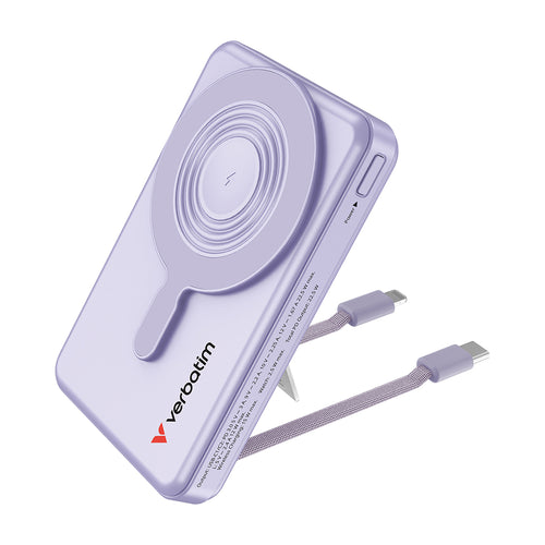 Verbatim VM32281 CCC Powerbank Magnetic Wireless 10kmAh C+L Display - Purple