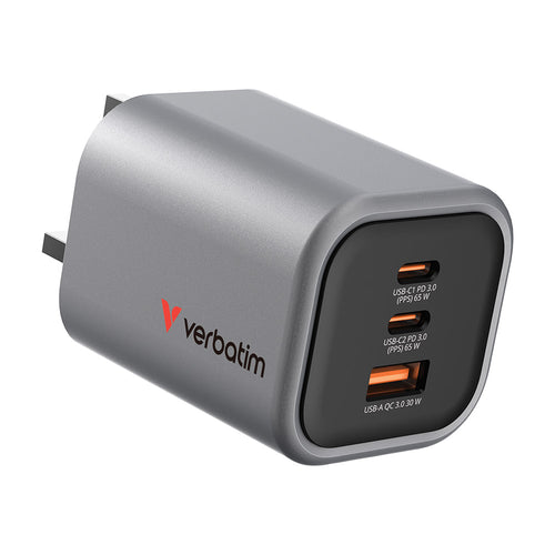 Verbatim VM32351 GaN Charger 65W Foldable UK Plug