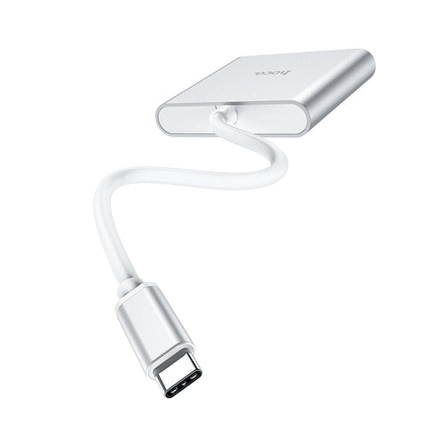 Hoco HB14 USB-C to USB3.0+HDMI+PD Adapter (Silver)
