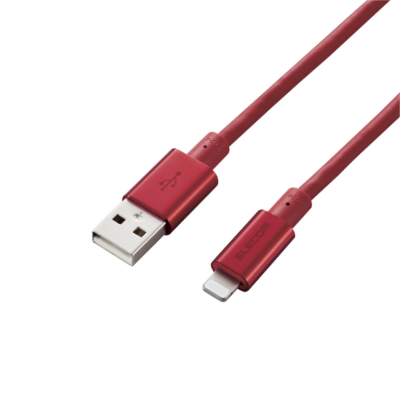 Elecom MPA-UALPS20 Durable Aluminium Connector 2m Lightning Cable (Red)