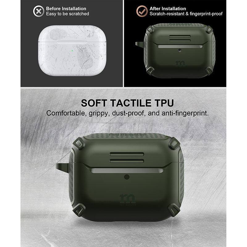 Redmonster Tough Naked Case For AirPods 3rd Generation (Green)