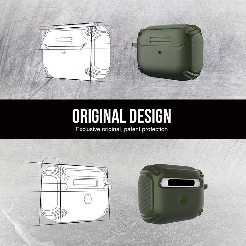 Redmonster Tough Naked Case For AirPods 3rd Generation (Green)