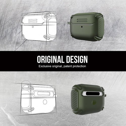 Redmonster Tough Naked Case For AirPods 3rd Generation (Green)