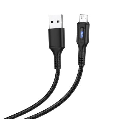 HOCO U79 Admirable Small Power Off Micro Charging Cable (Black)