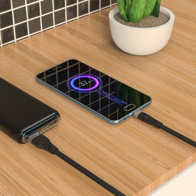 HOCO X53 Angel Silicone Micro Charging Cable (Black)