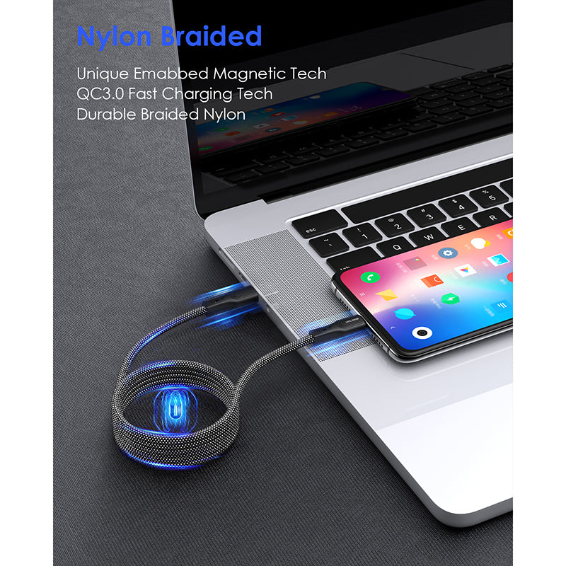 Valore PD60W USB-C to USB-C Magnetic Cable (CA-001) - Black