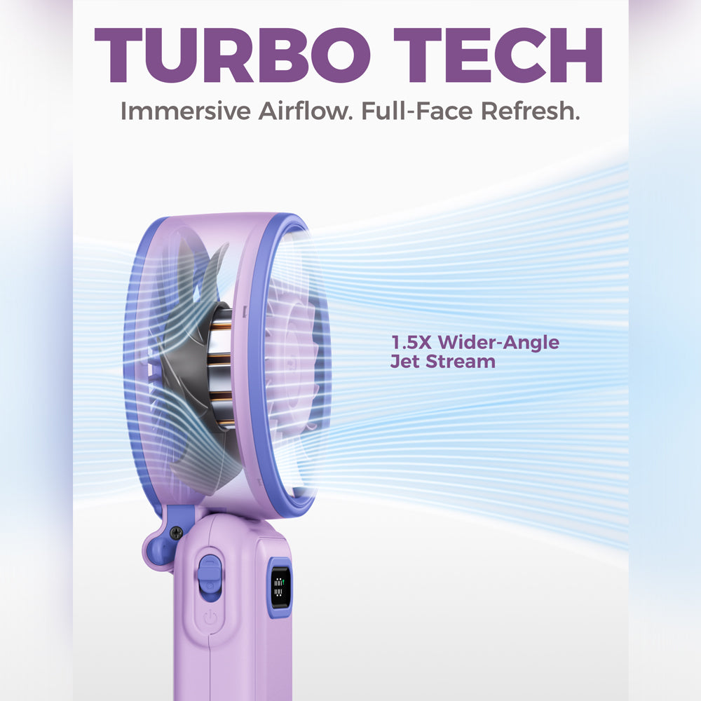 DiveBlues D6036-12PACK#2 Fanzy Handheld Fan Purple