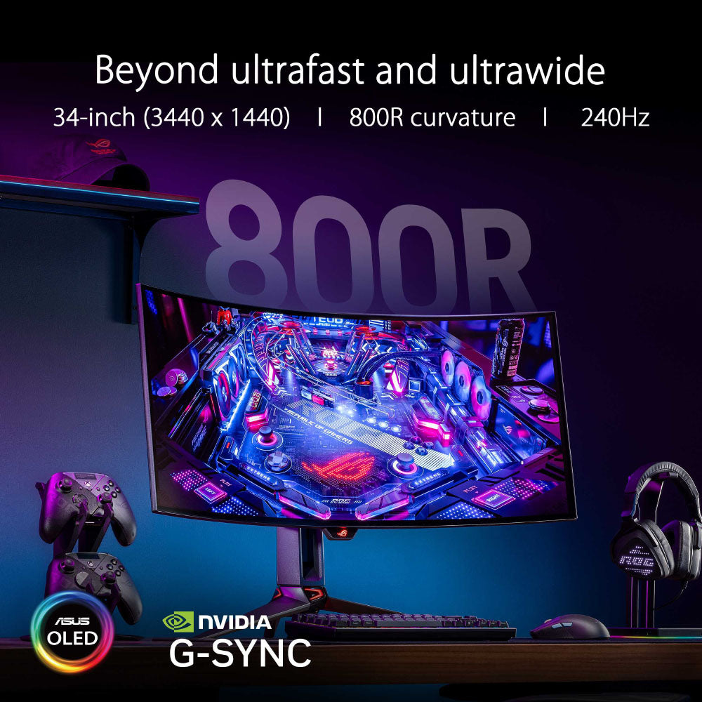 Asus ROG Swift OLED PG34WCDM - 34 UWQHD-C OLED 240Hz Gaming Monitor