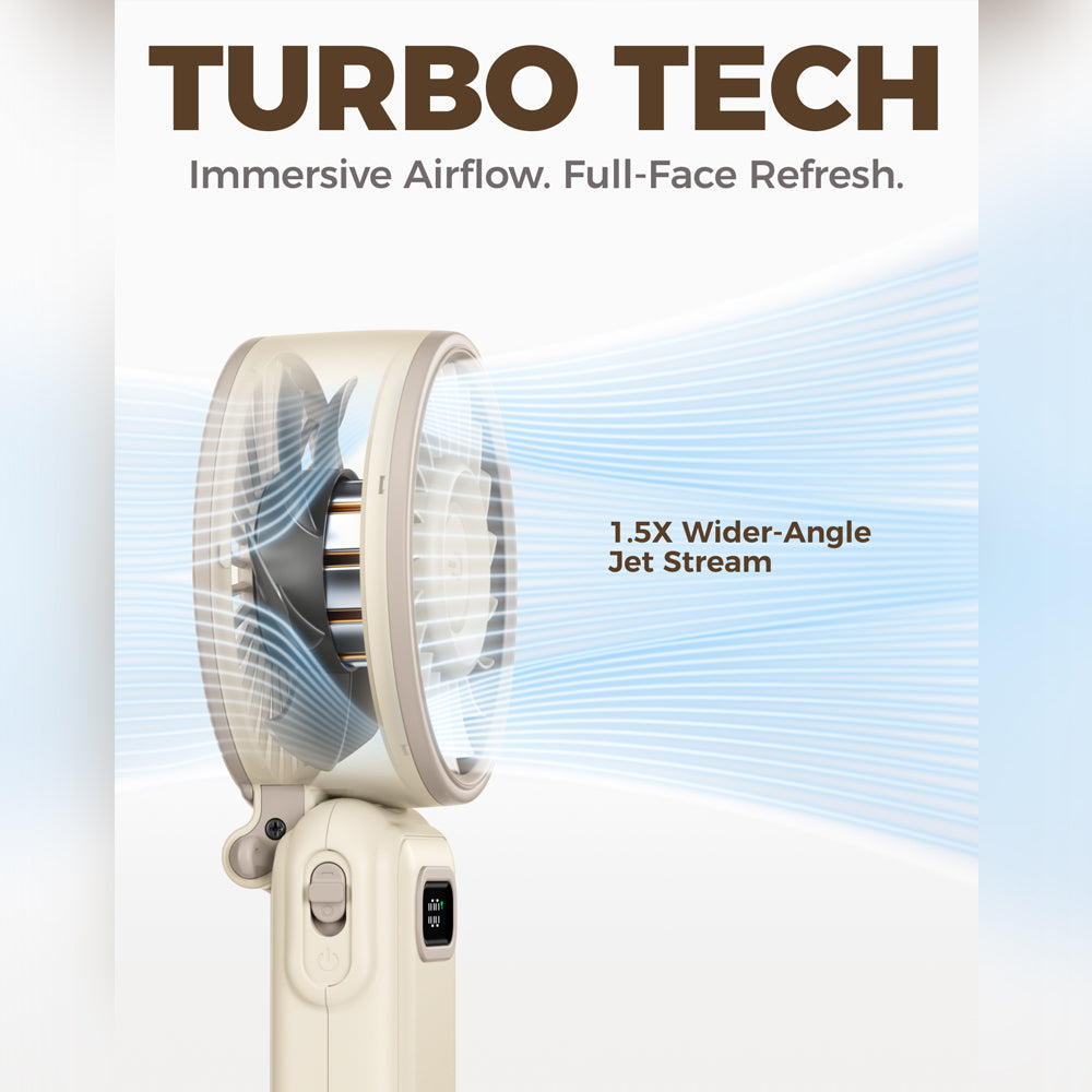 DiveBlues D6036-12PACK#1 Fanzy Handheld Fan Beige