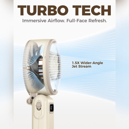DiveBlues D6036-12PACK#1 Fanzy Handheld Fan Beige