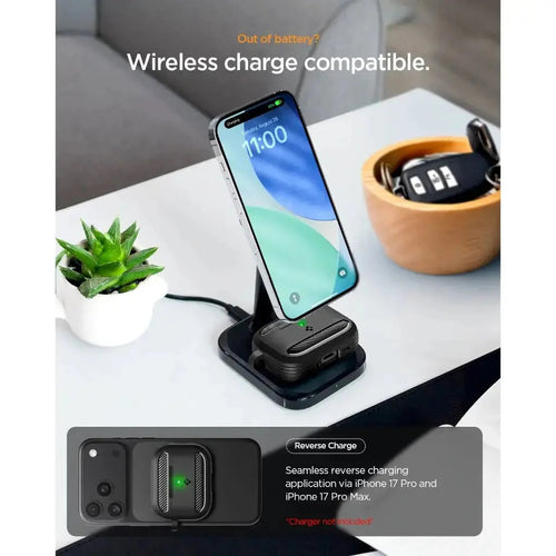 Spigen AirPods Pro (3rd Gen) Case Rugged Armor - Matte Black