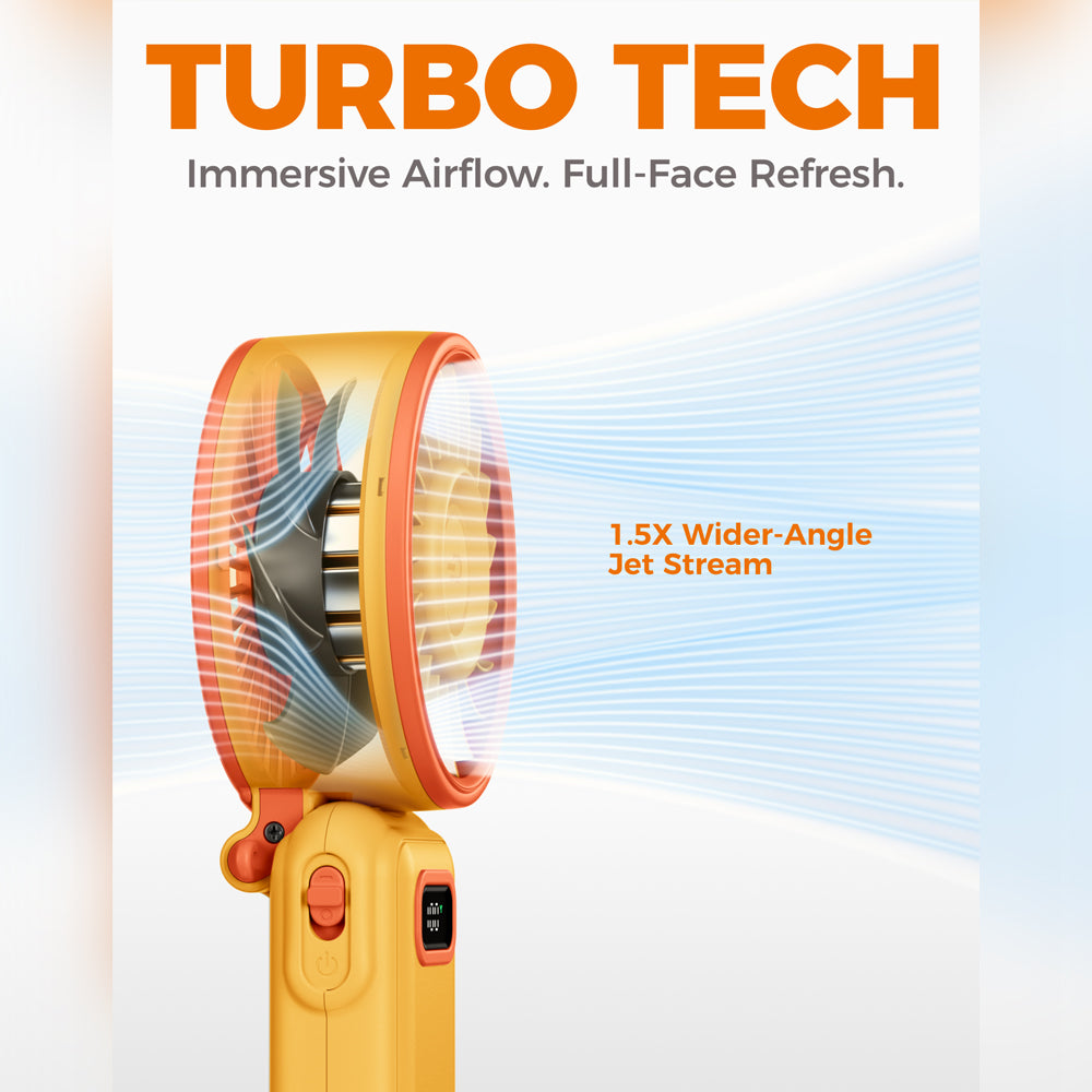 DiveBlues D6036-12PACK#2 Fanzy Handheld Fan Orange