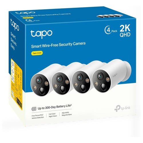 [Challenger Exclusive] TP-Link Tapo C425 Smart Wire-free Security Camera (4-Pack)
