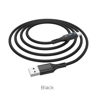 HOCO U79 Admirable Small Power Off Type-C USB Cable (Black)
