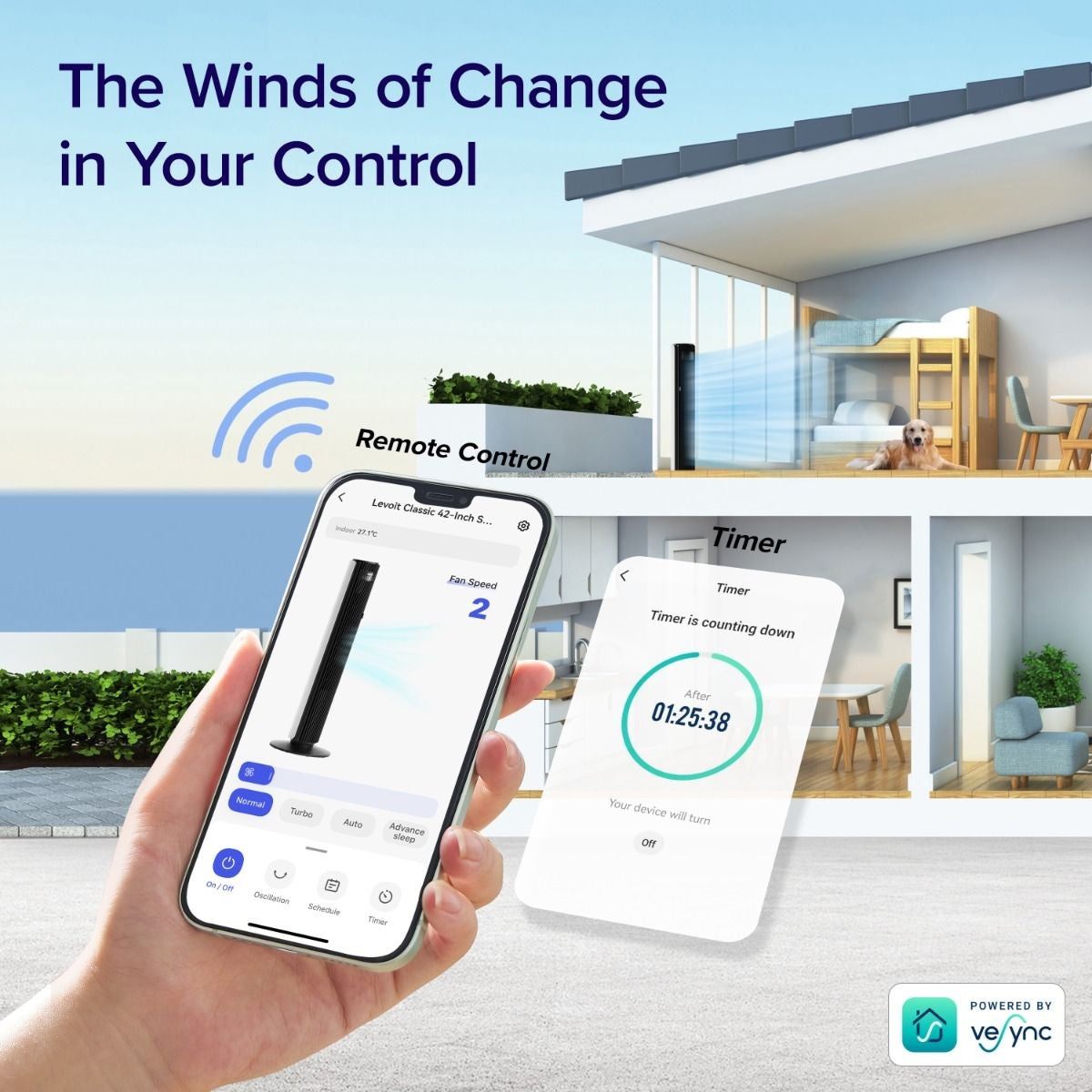 Levoit LV-F422SFAN-UK Towerfan Smart 42
