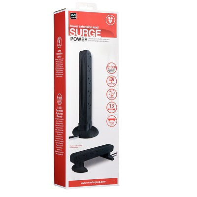 Masterplug SRGTOW102B-MPA 10 Socket Surge+LED (Black)