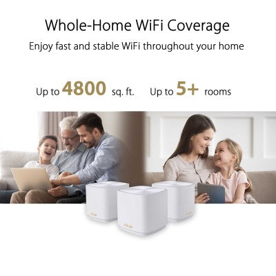 Asus ZenWiFi AX XD4 Mini 2-Pack AX1800 WiFi 6 Mesh (White)