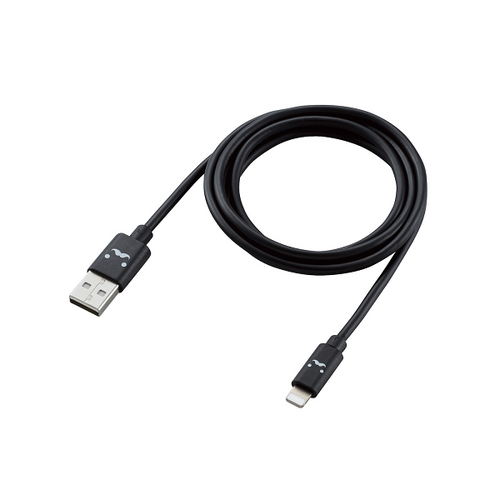 Elecom MPA-FUAL12C Smiley Face 1.2m Lightning Cable (Black)