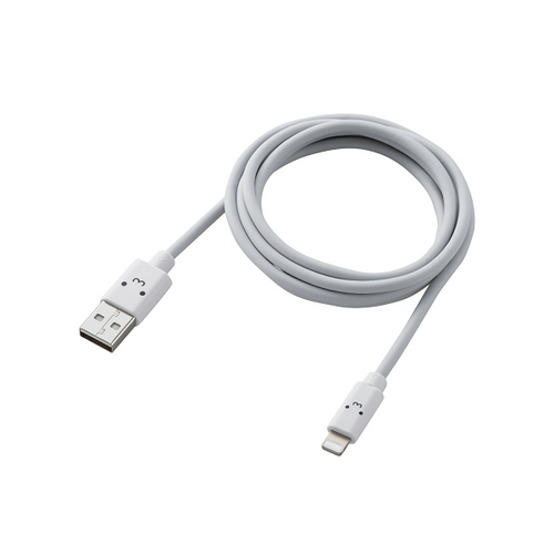 Elecom MPA-FUAL12C Smiley Face 1.2m Lightning Cable (White)