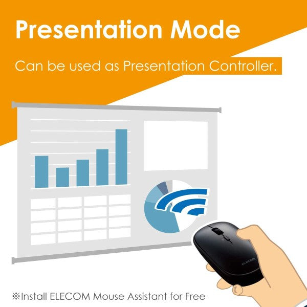 Elecom Blue LED Wireless Mouse (Black)