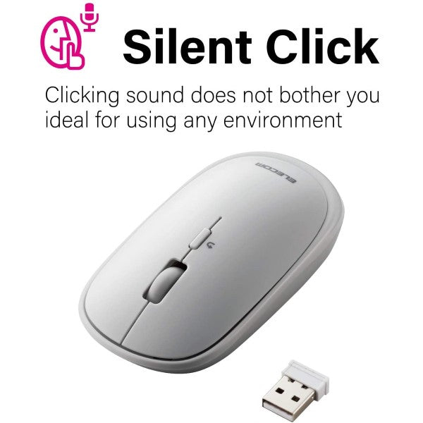 Elecom Blue LED Wireless Mouse (Gray)